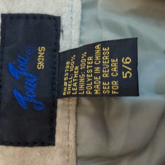 Vintage JouJou Skins Genuine Suede Pistachio Green Straight Leg Pants Size 5/6 - Picture 4 of 15